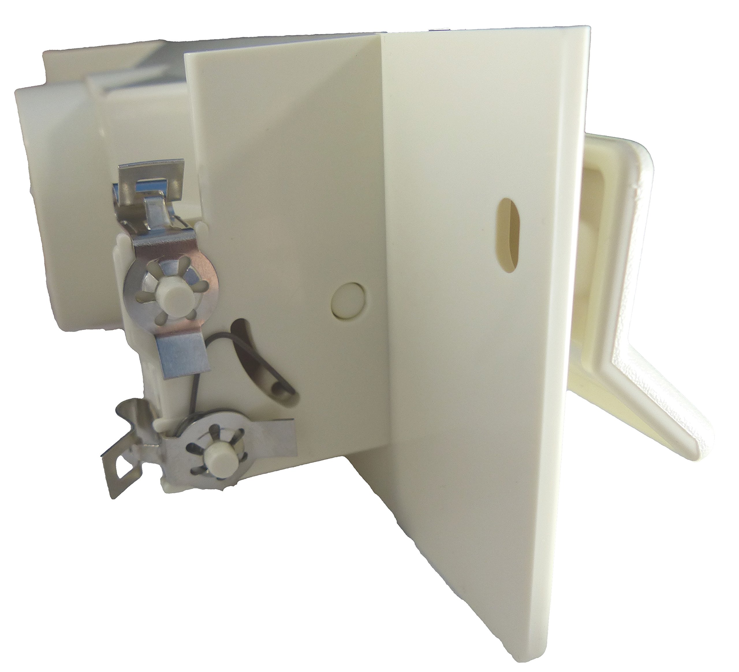 Central Vacuum Sweep Inlet Valve - Almond CanSweep Dustpan Valve for Under Counter & Baseboard Installation | Perfect for Home Cleaning Systems & Central Vacuum Maintenance