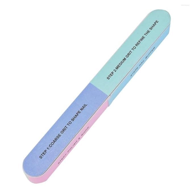 7-Way Nail Buffer Block - Professional Nail File, Polisher & Shiner for Smooth & Shiny Nails - Natural Manicure Kit for DIY Nail Care at Home or Salon - Perfect for Gel, Acrylic & Natural Nails
