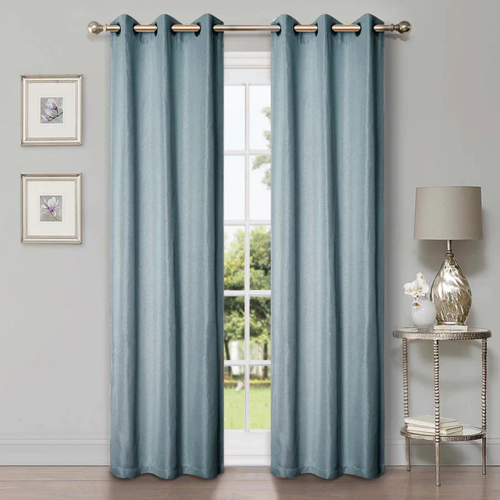 Blackout Curtains for Bedroom - 100% Linen Washable Room Darkening Curtains Set of 2 Panels - Perfect for Home Theater, Nursery & Light Sleepers