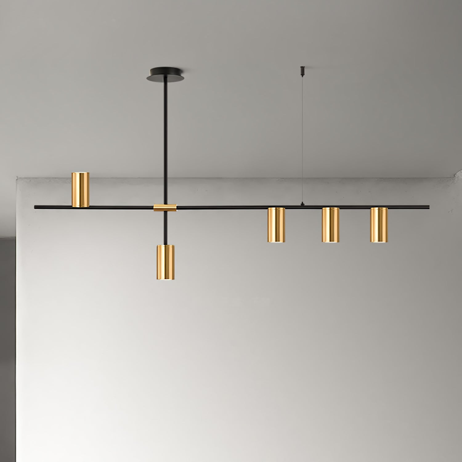 Modern Linear Island Pendant Lamp - Sleek Hanging Light Fixture for Kitchen, Dining Room & Bar Counter - Perfect for Contemporary Home Decor