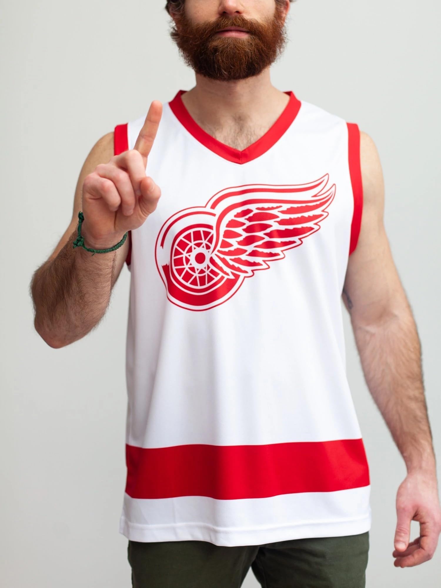 Detroit Red Wings Away Hockey Jersey - Official NHL Replica Tank Top for Men - Perfect for Games, Fan Events & Sports Outfits