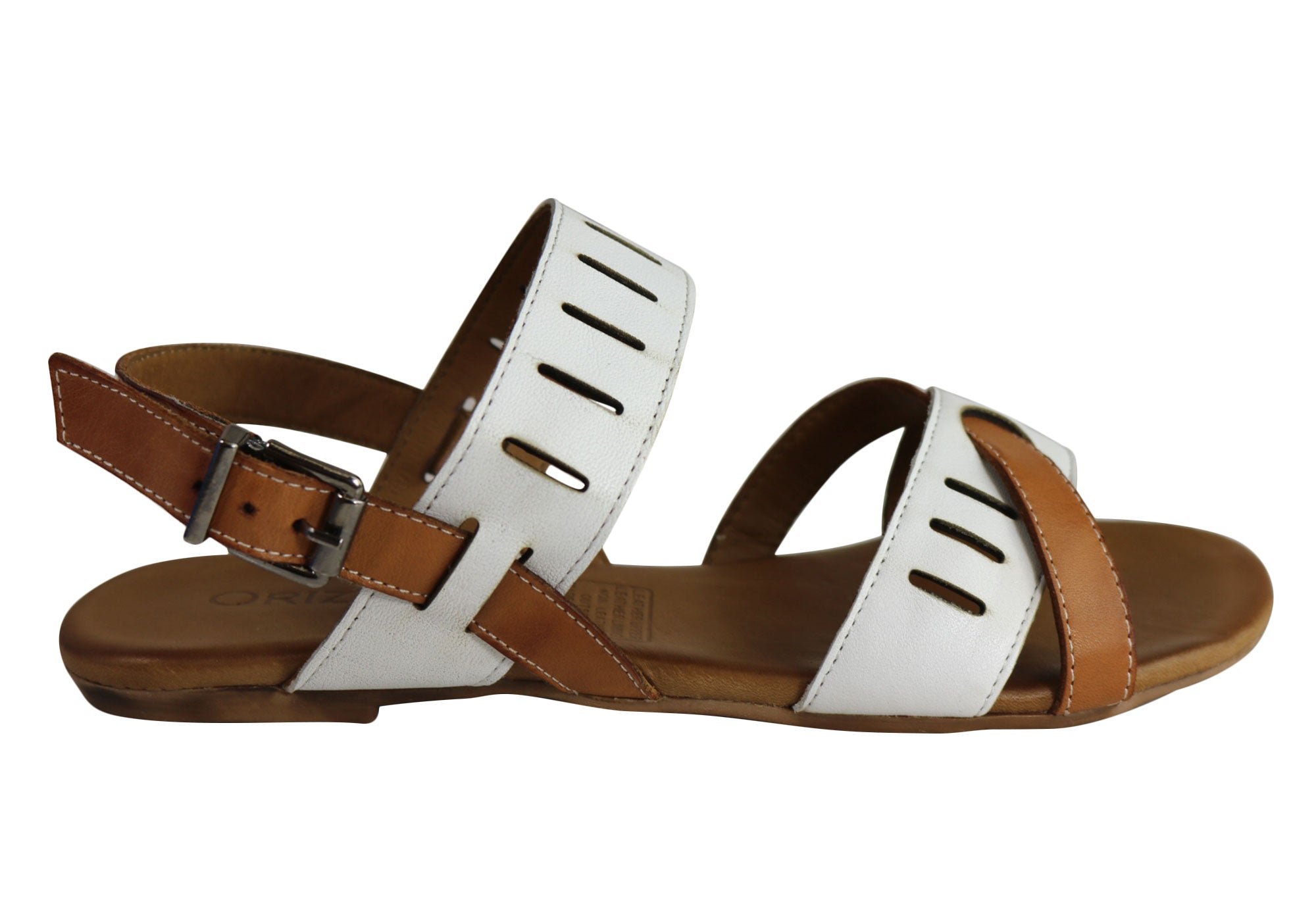Orizonte Toto Women's European Leather Comfortable Flat Fashion Sandals - Stylish & Comfortable for Walking, Travel & Summer Outfits