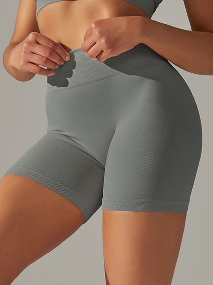 ZASUWA Women's Seamless Quick-Dry Scrunch Butt Lifting Shorts - High Waisted Gym Workout Running Yoga Activewear for Women