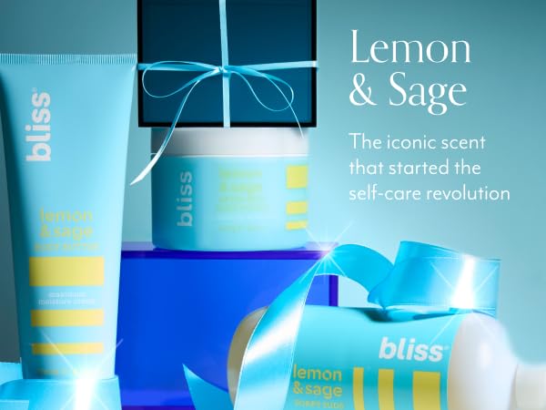 Bliss Lemon & Sage Trio Set: Hydrating Body Wash, Exfoliating Scrub & Nourishing Body Butter for Soft, Glowing Skin – Perfect for Daily Shower Routine & Spa-Like Self Care at Home