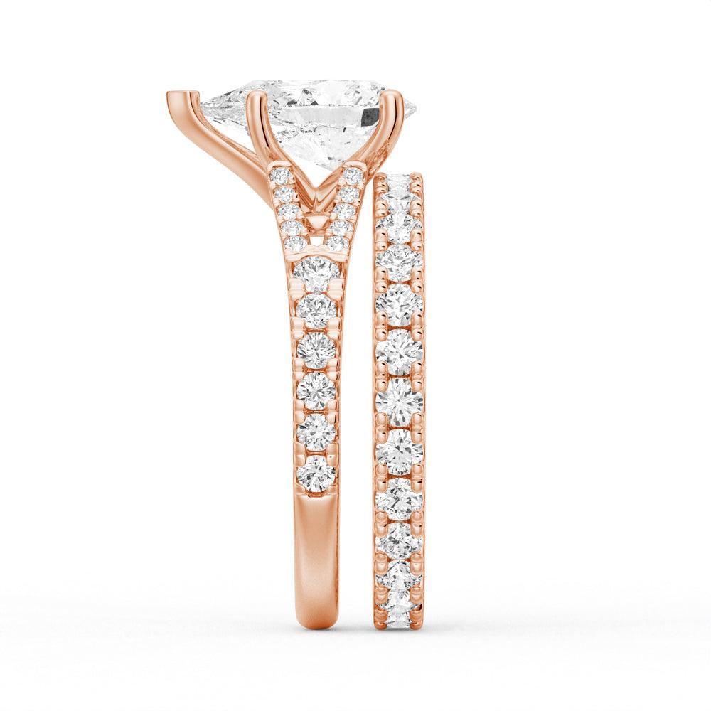 Exquisite Pear Shaped Split Shank Moissanite Engagement Ring - Perfect for Proposals, Weddings & Anniversary Gifts
