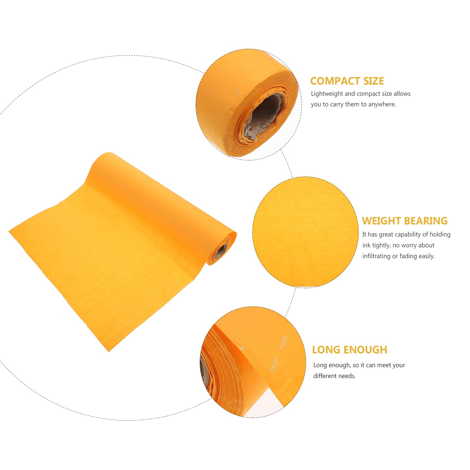 Premium Chinese Xuan Paper for Calligraphy & Painting - 35cm x 20m Yellow Rice Paper, Blank Calligraphy Scrolls, Chunlian/Duilian Paper - Ideal for Brush Writing, Traditional Art, and DIY Spring Festival Couplets