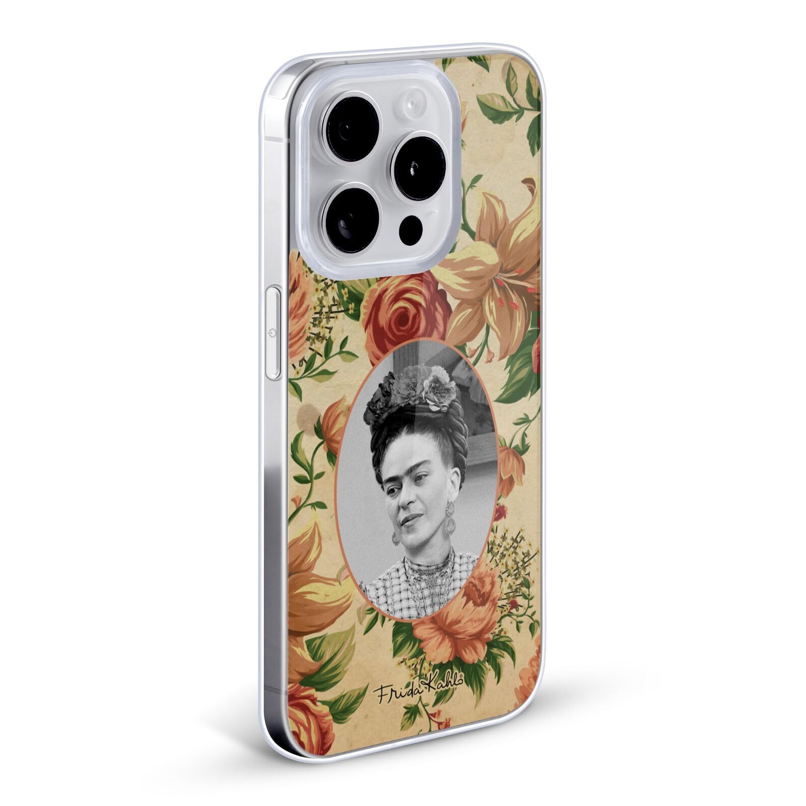 Officially Licensed Frida Kahlo Floral Portrait iPhone 12 Pro Max Case - Soft Gel Phone Cover with Inspirational Quotes - Perfect for Art Lovers, Gift Giving & Everyday Protection