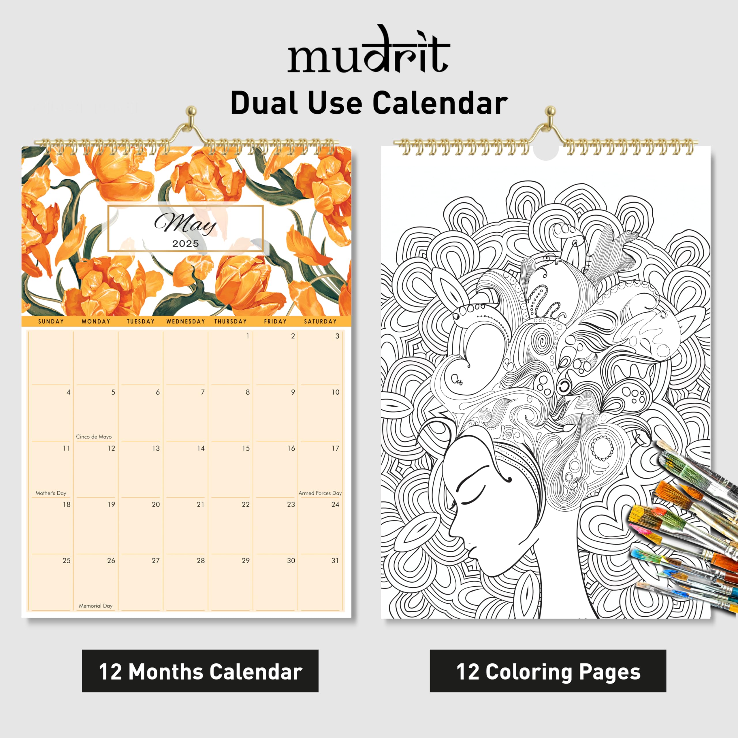 2025 Wall Calendar 12