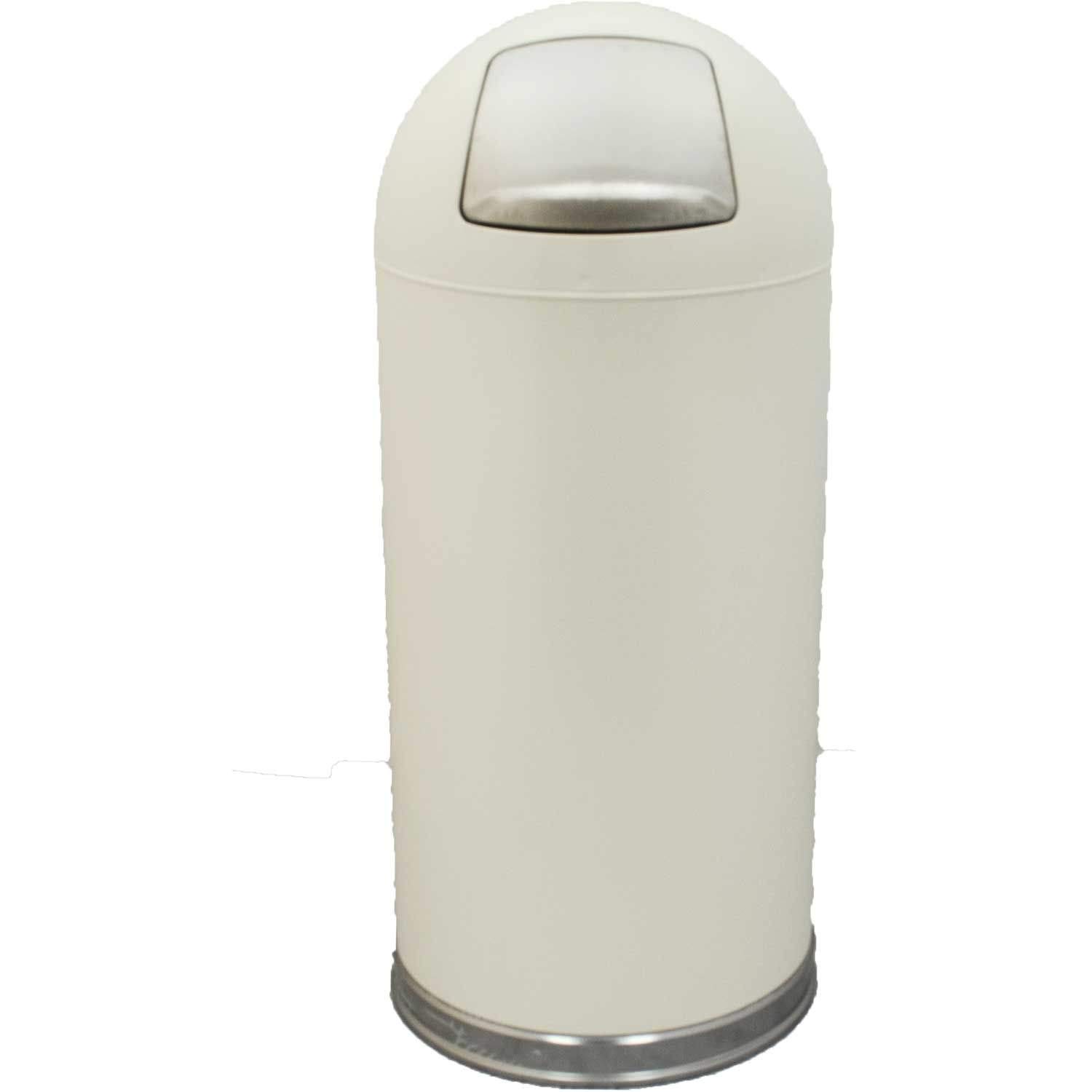Witt Industries 15DTAL 15-Gallon Steel Dome Top Trash Can with Galvanized Liner - Round Indoor Waste Bin, 15