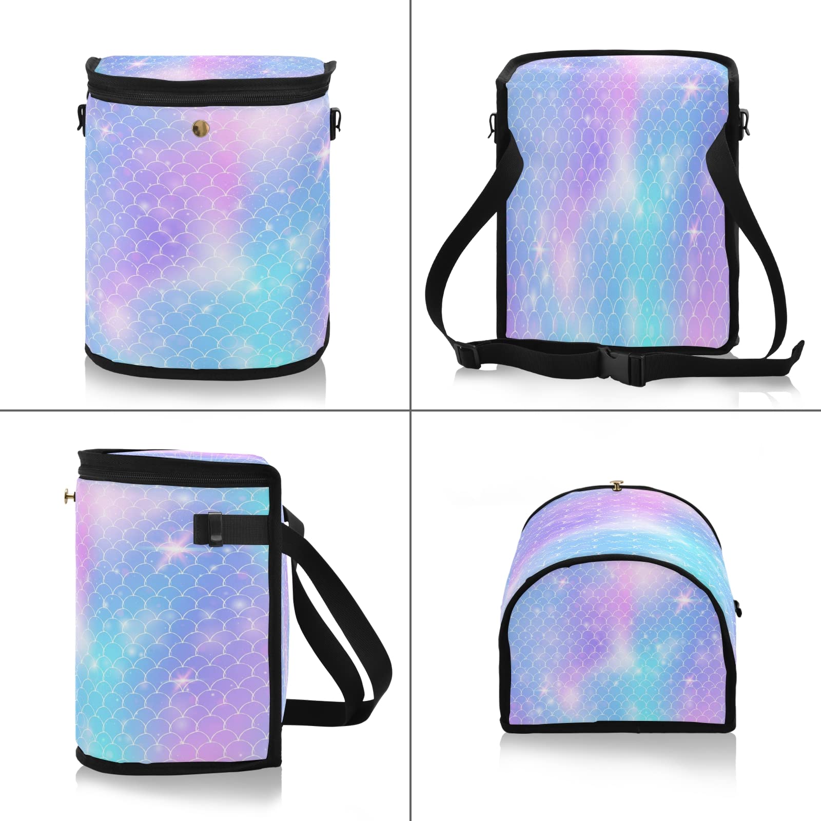Kawaii Mermaid Car Trash Can - Leak Proof Waterproof Car Garbage Bag with Lid for SUV, Truck & Front Seat Headrest | Perfect for Road Trips, Commuting & Keeping Your Vehicle Clean