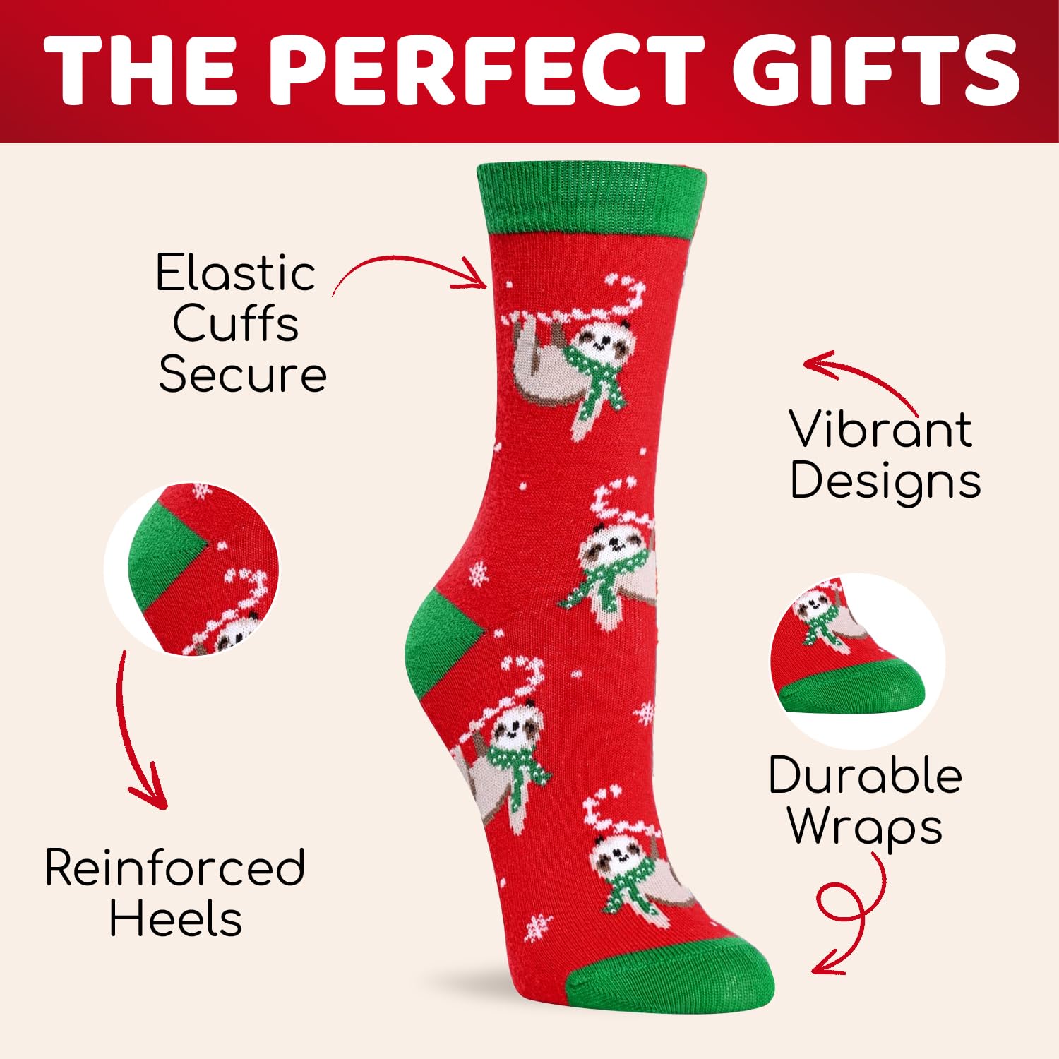HappyPop Christmas Stocking Socks for Kids - Festive Santa Socks for Boys & Girls with Greeting Card - Perfect Holiday Gift for Stocking Stuffers & Christmas Morning Surprises