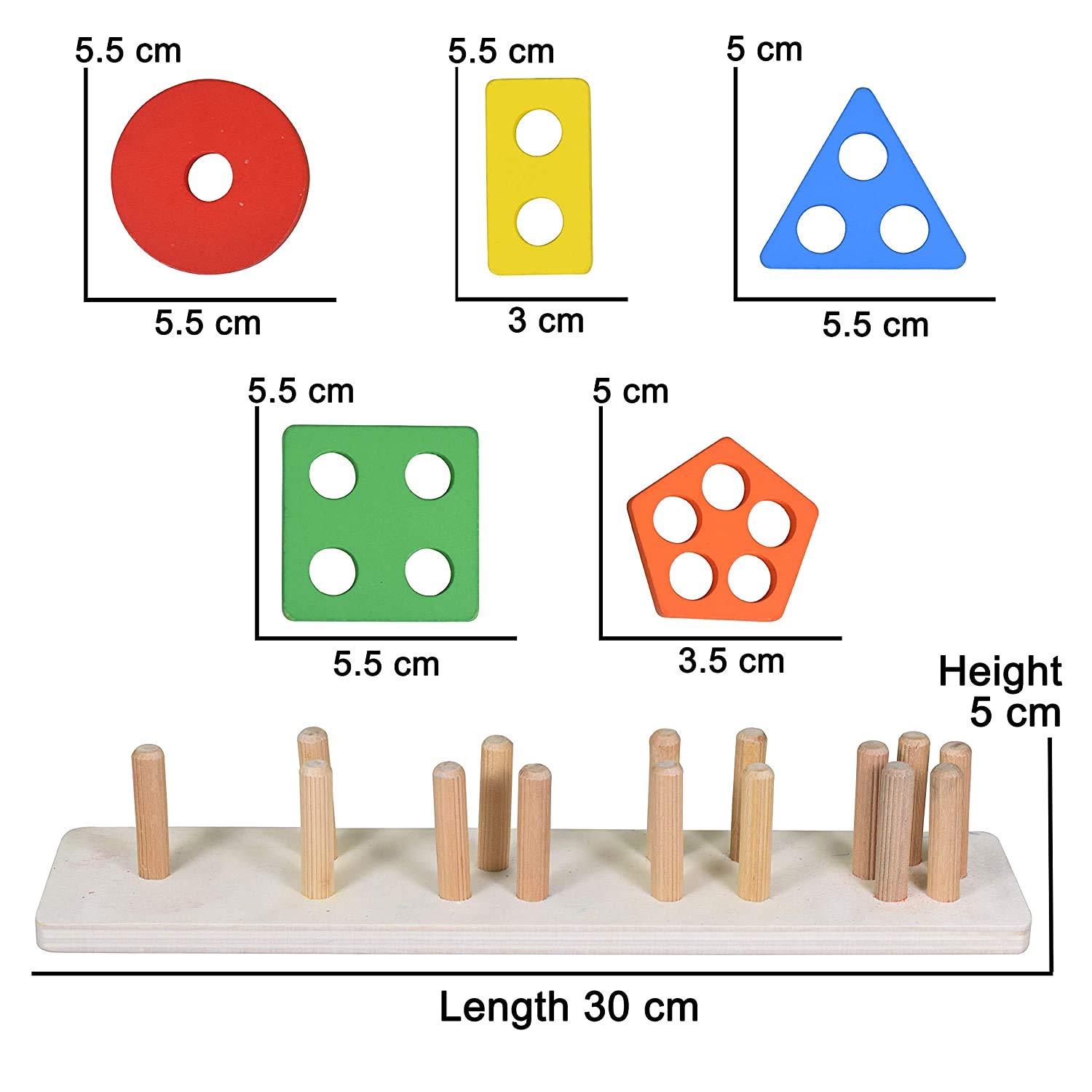 eS³kube Wooden Educational Toys for Kids Ages 2+ - 20-Piece Geometric Shape Matching Puzzle with 5 Columns, Montessori Learning Blocks for Toddlers | Perfect for Preschool STEM Activities & Early Childhood Development