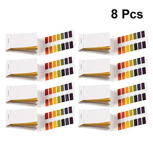 ULTECHNOVO 8 Sets pH Test Strips 1-14 - 80 Pieces/Set for Accurate Acid & Alkali Testing - Perfect for Home, Lab, Pool, Aquarium & Hydroponics Water Quality Monitoring