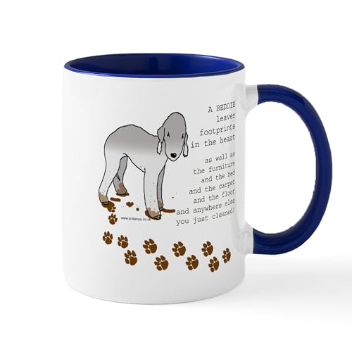 White/Navy Inside - Bedlington Terriers Mug