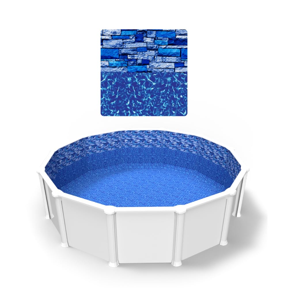 18' Round Overlap Pool Liner for Above Ground Swimming Pools - 25 Gauge Heavy Duty Vinyl - Fits up to 54