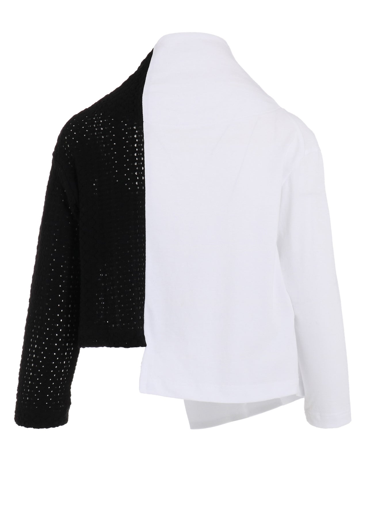Stylish Cotton Jersey & Lace Off-Neck 3-Button Jacket for Women - Perfect for Casual Outings, Office Wear & Spring Layering