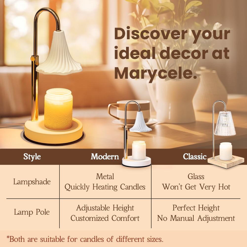 Premium Gold Diamond Candle Warmer Lamp with Timer - 2 Bulbs Included - Elegant Home Decor for Bedroom, Living Room & Office - Perfect Birthday Gift for Women, Mom & Home Lovers - Wax Melt Warmer for Aromatherapy & Cozy Ambiance