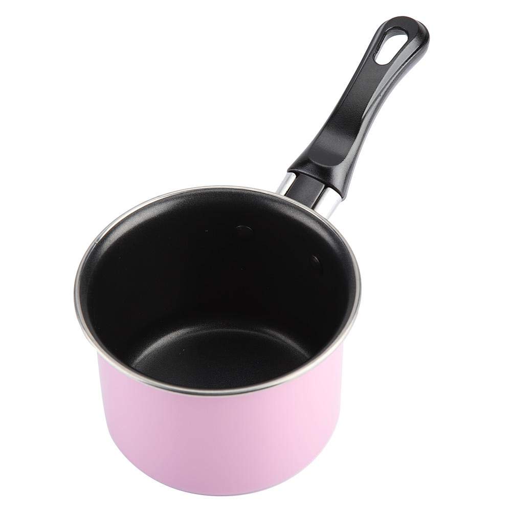 Pink Non-Stick Milk Pot - Durable Soup Stockpot for Cheese Melting & Milk Heating | Bright Kitchen Cookware for Hot Chocolate, Oatmeal & Soup Making