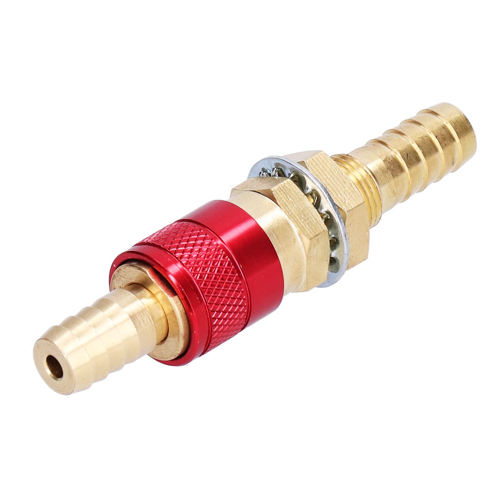 Brass M10 Quick Connector for TIG Welding Torch - Red