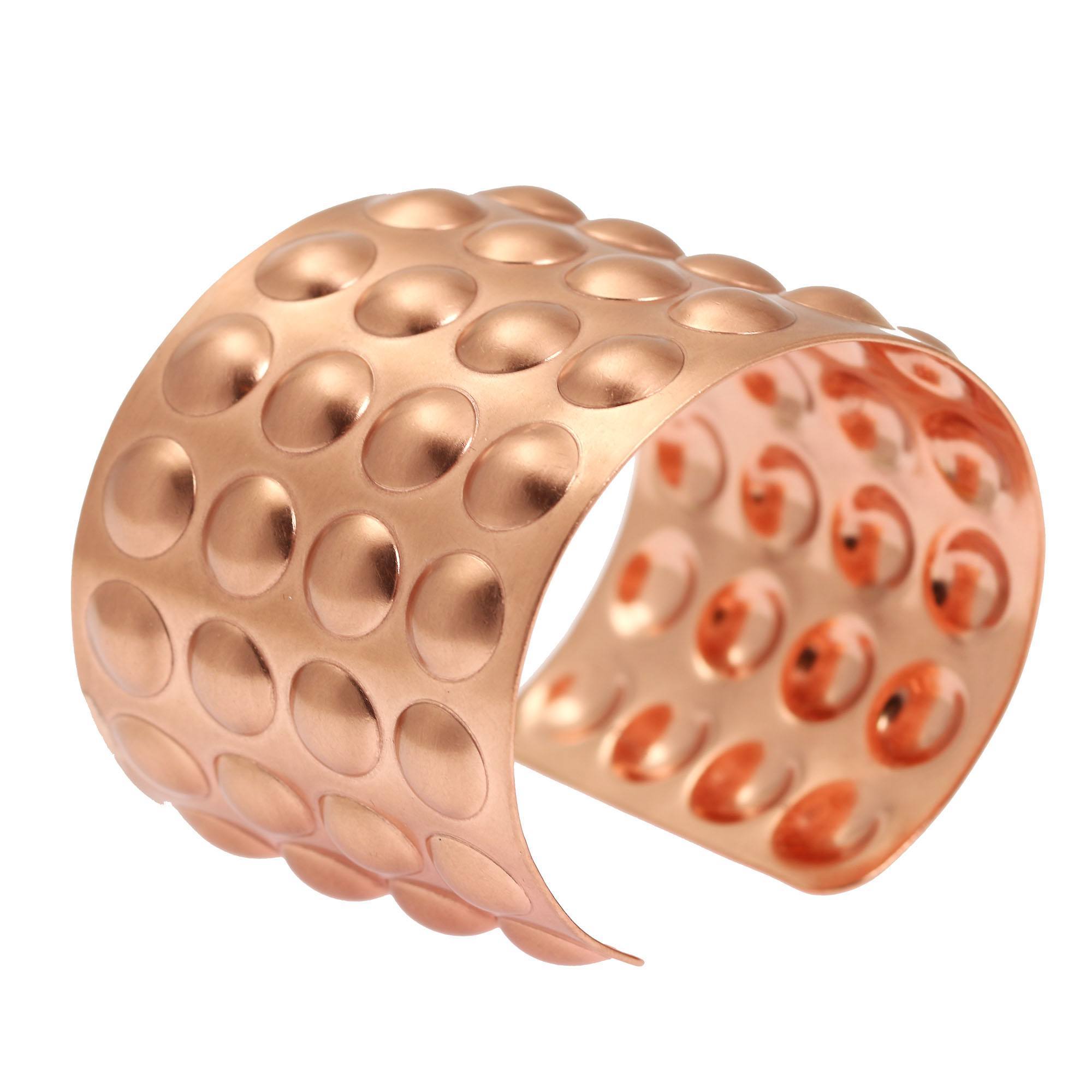 Brushed Copper Bubble Wrap Cuff Bracelet for Women - Trendy Boho Jewelry Gift for Her - Perfect for Parties, Weddings & Everyday Wear
