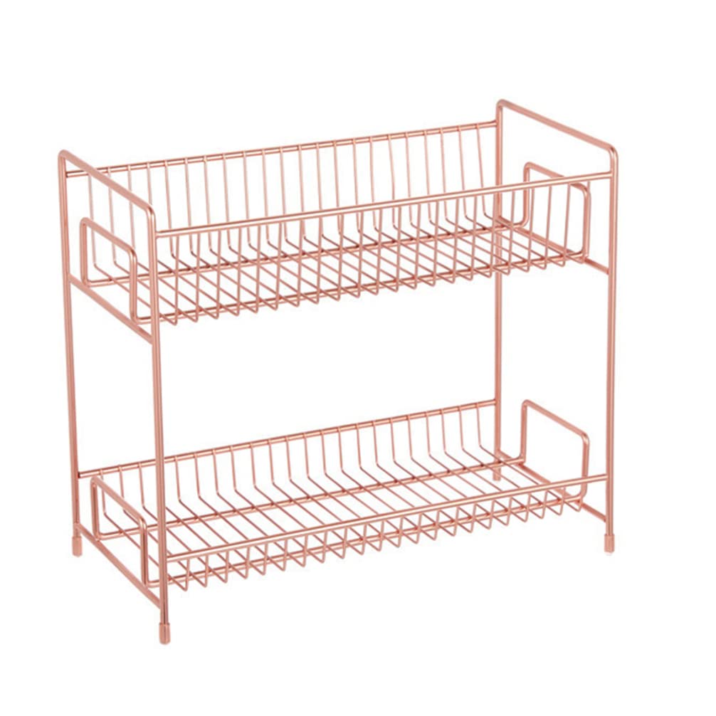 FOMIYES 2-Tier Desktop Organizer Stand - Cosmetic & Sundries Storage Shelf for Makeup, Office Supplies, Jewelry - Space Saving Home & Office Organization Solution