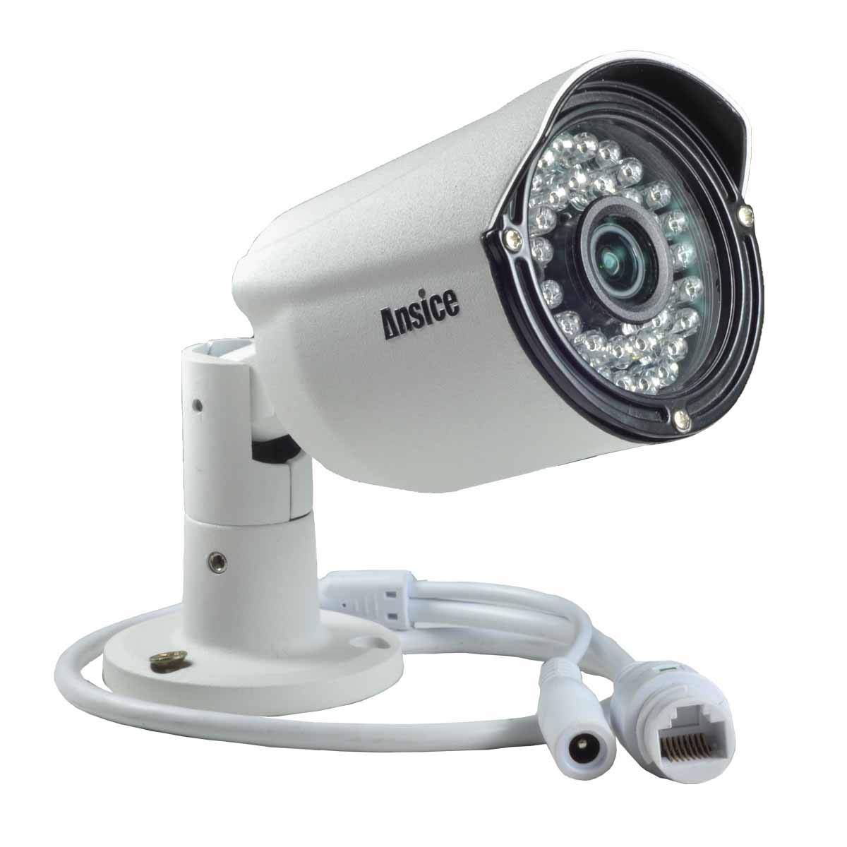 Ansice 3MP POE IP Security Camera - 2.8mm Wide Angle Lens, IP66 Waterproof, Infrared Night Vision for Outdoor Surveillance | Ideal for Home Security, Business Monitoring & CCTV Systems