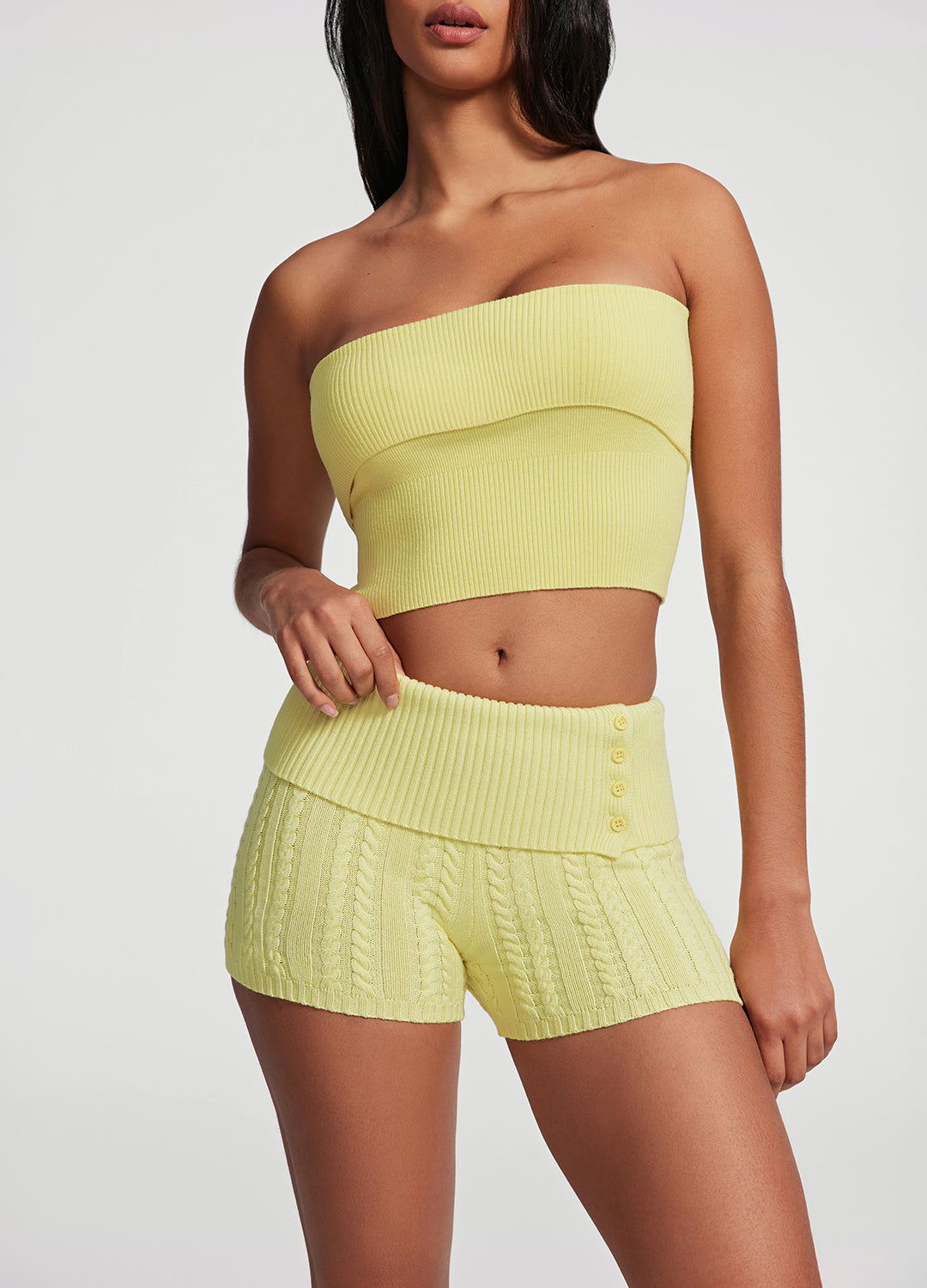 Cozy Cable Knit Micro Shorts for Women - Soft Stretch Comfort Shorts - Perfect for Lounge, Sleep & Summer Outfits