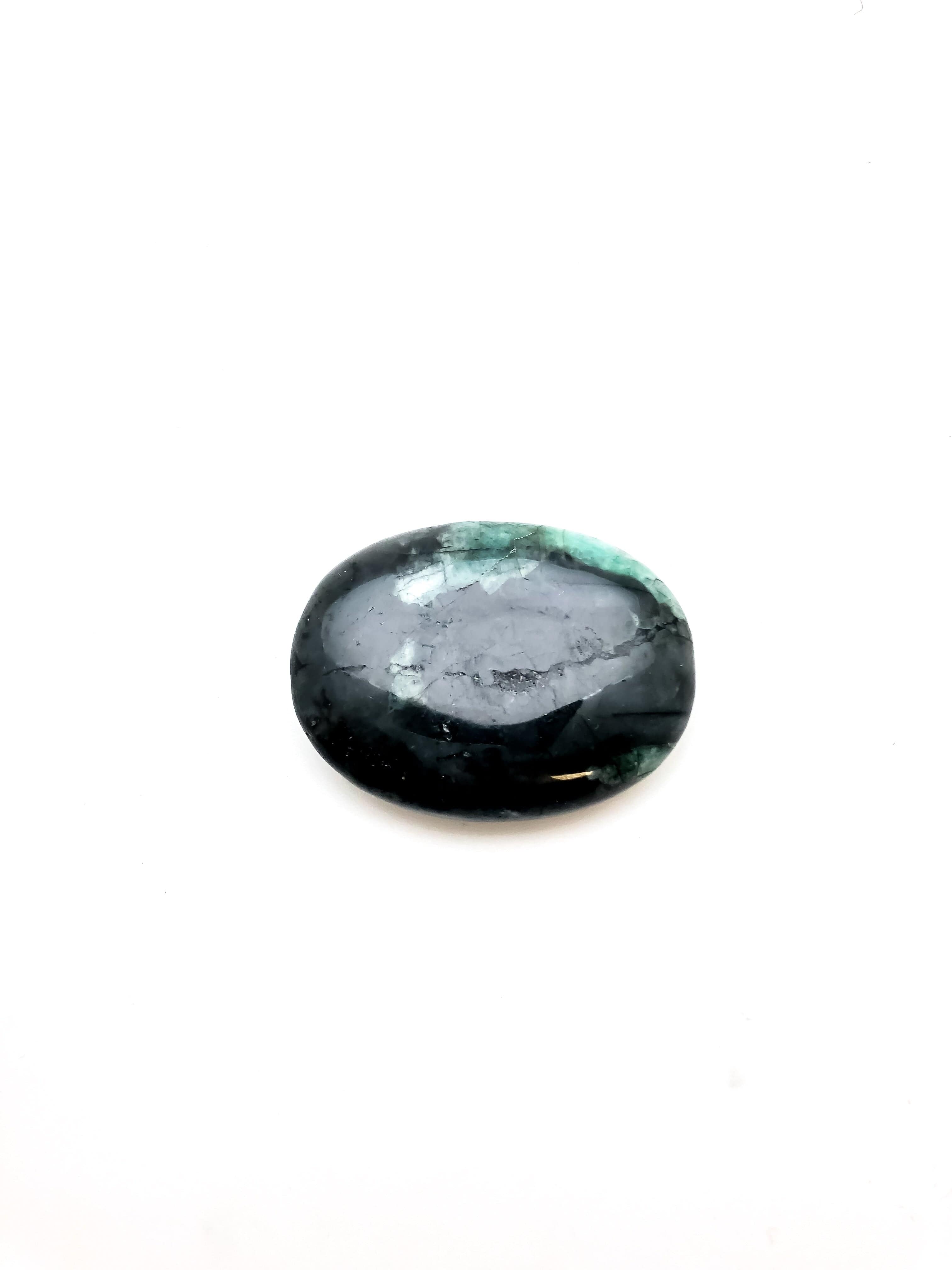 Emerald Green Palm Stone for Healing, Meditation & Positive Energy - Natural Gemstone for Stress Relief, Emotional Balance & Spiritual Growth - Perfect for Yoga, Reiki & Mindfulness Practices