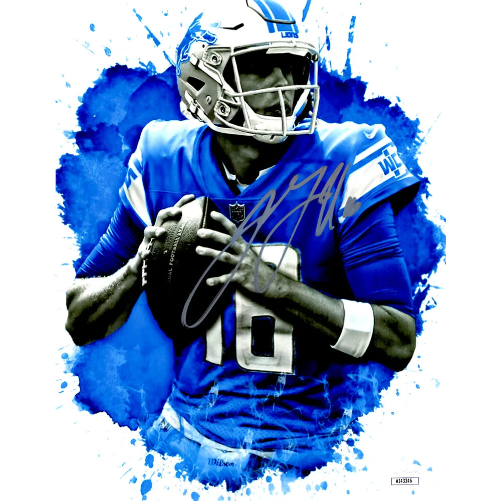 Jared Goff Autographed 8x10 Photo with JSA COA - Detroit Lions Signed Memorabilia - Perfect for Sports Collectors, Man Cave Decor & Football Fan Gifts