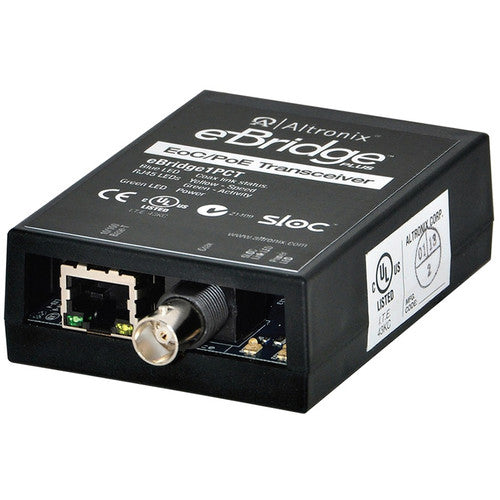 ALTRONIX EBRIDGE1PCTX IP over Coaxial EoC Transceiver - High-Speed Ethernet over Coax Converter for CCTV, Security Systems & Home Automation