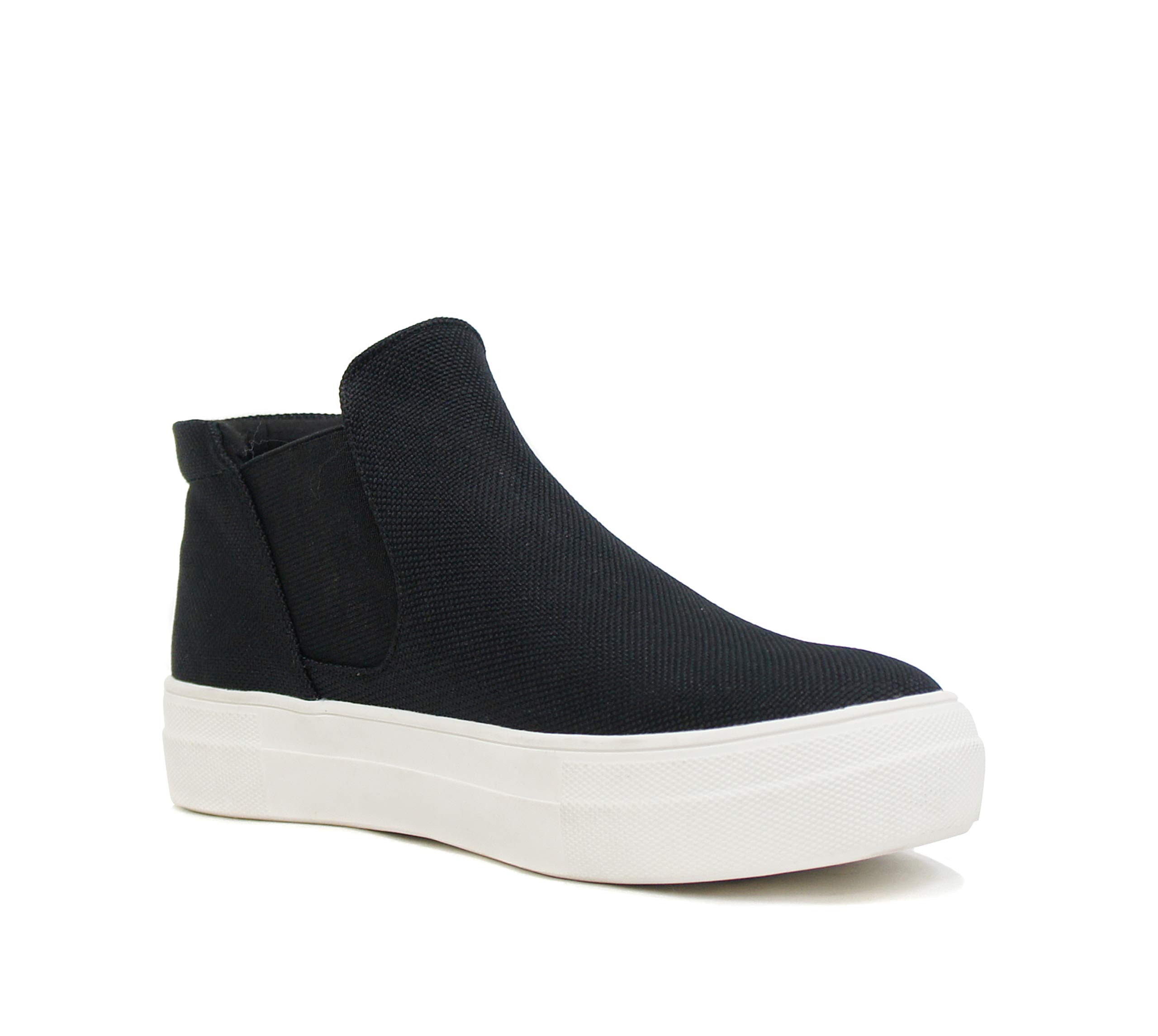 Women's Chelsea Canvas Platform Sneakers - Comfortable Cushion Foam Shoes for Walking, Casual Outfits & Everyday Wear