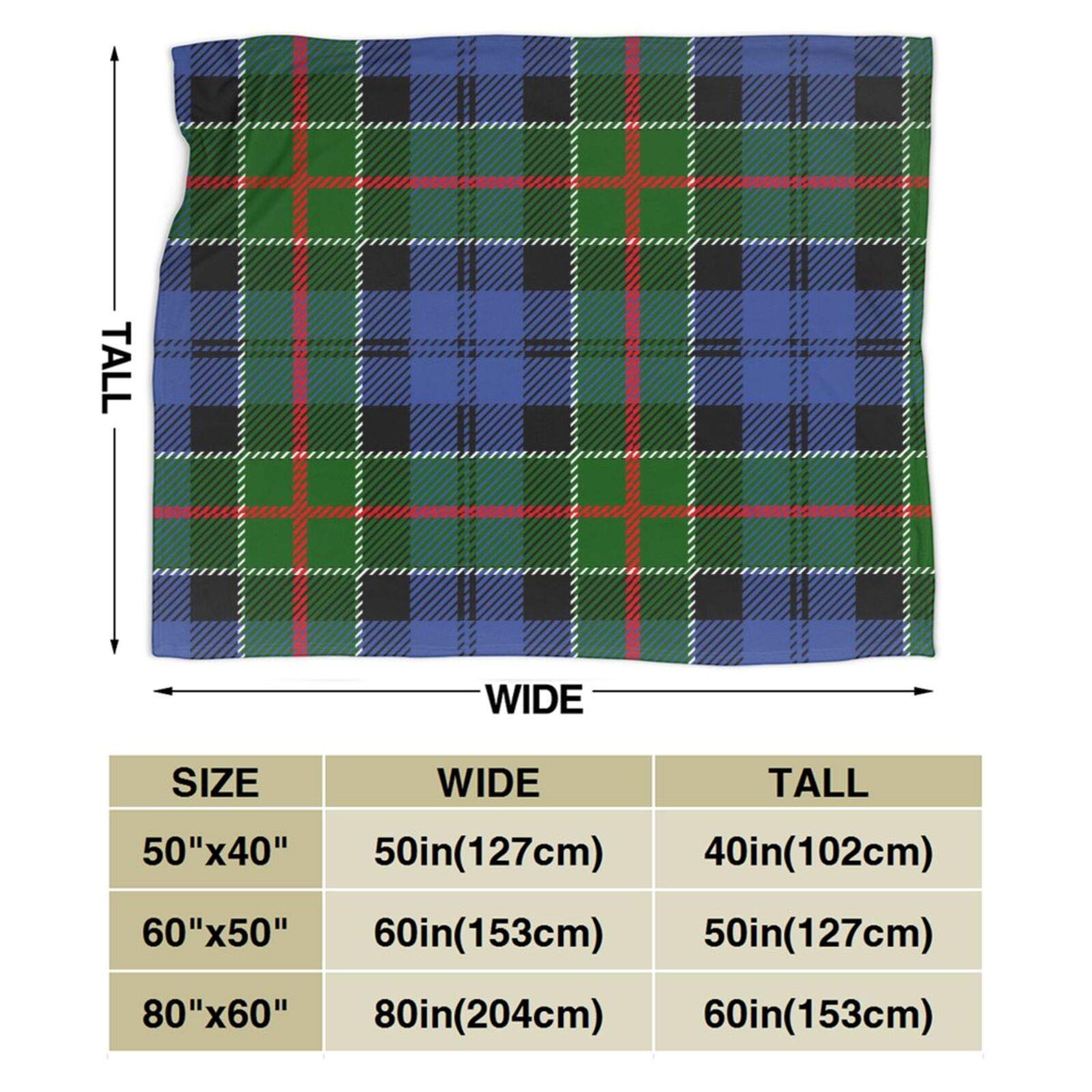 Clan Colquhoun Tartan Throw Blanket - Ultra Soft Flannel Blanket for Bed, Sofa & Couch | Warm Scottish Plaid Blanket for Home Decor, Winter Nights & Cozy Living Room