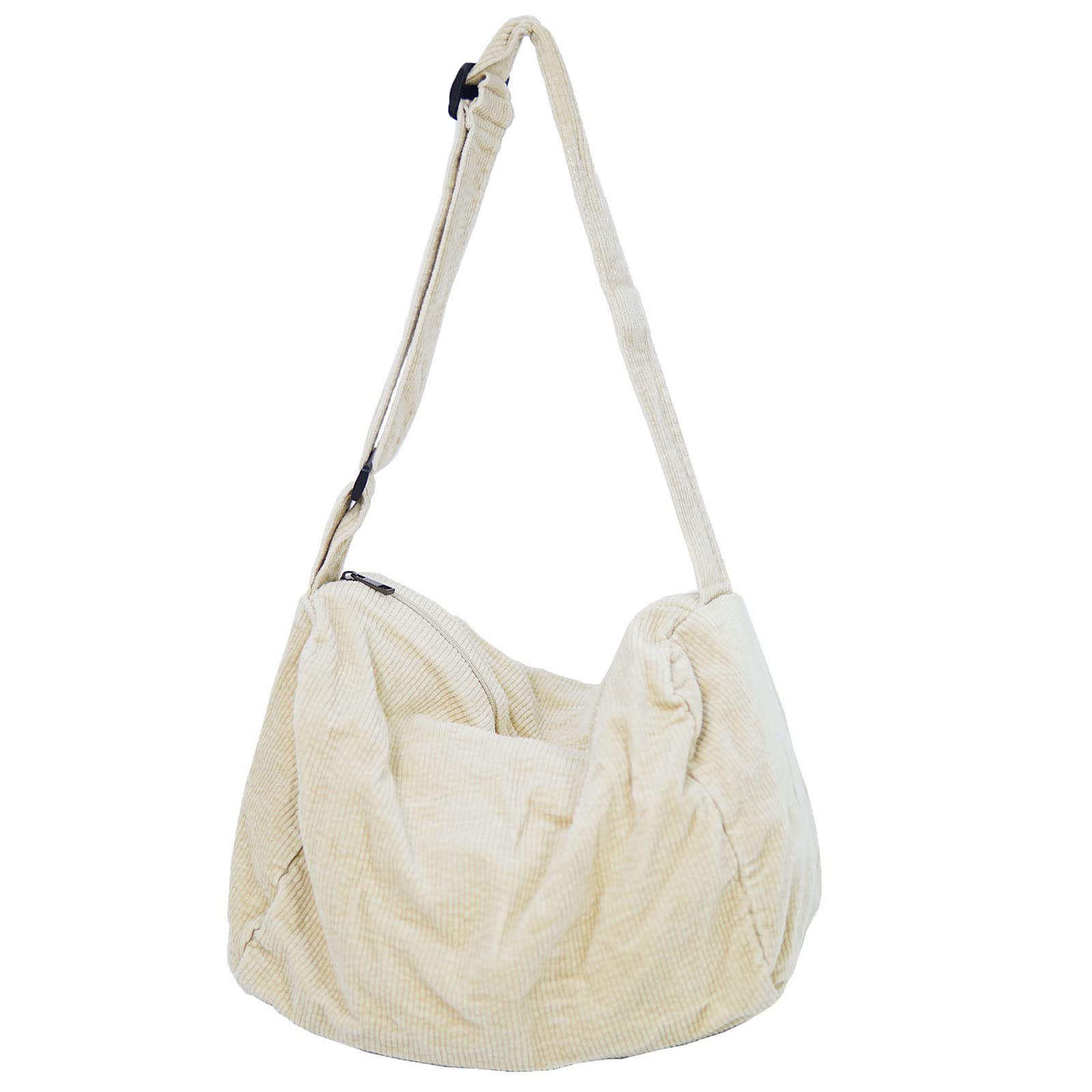 FAIME Vintage Corduroy Canvas Crossbody Bag for Women - Retro Casual Shoulder Tote & Large Shopping Purse | Perfect for Work, Travel & Daily Use