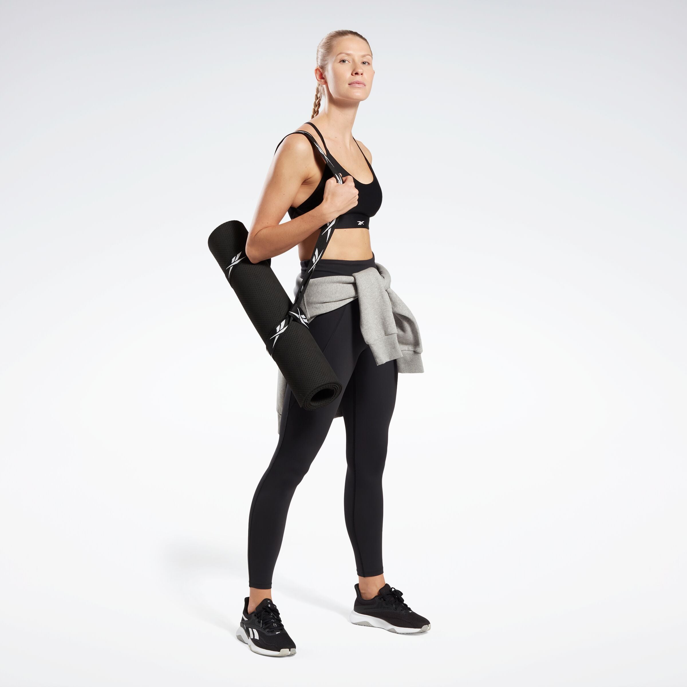 Reebok Lux Strappy Sports Bra for Women - Black - High Support Workout Top for Running, Yoga & Gym