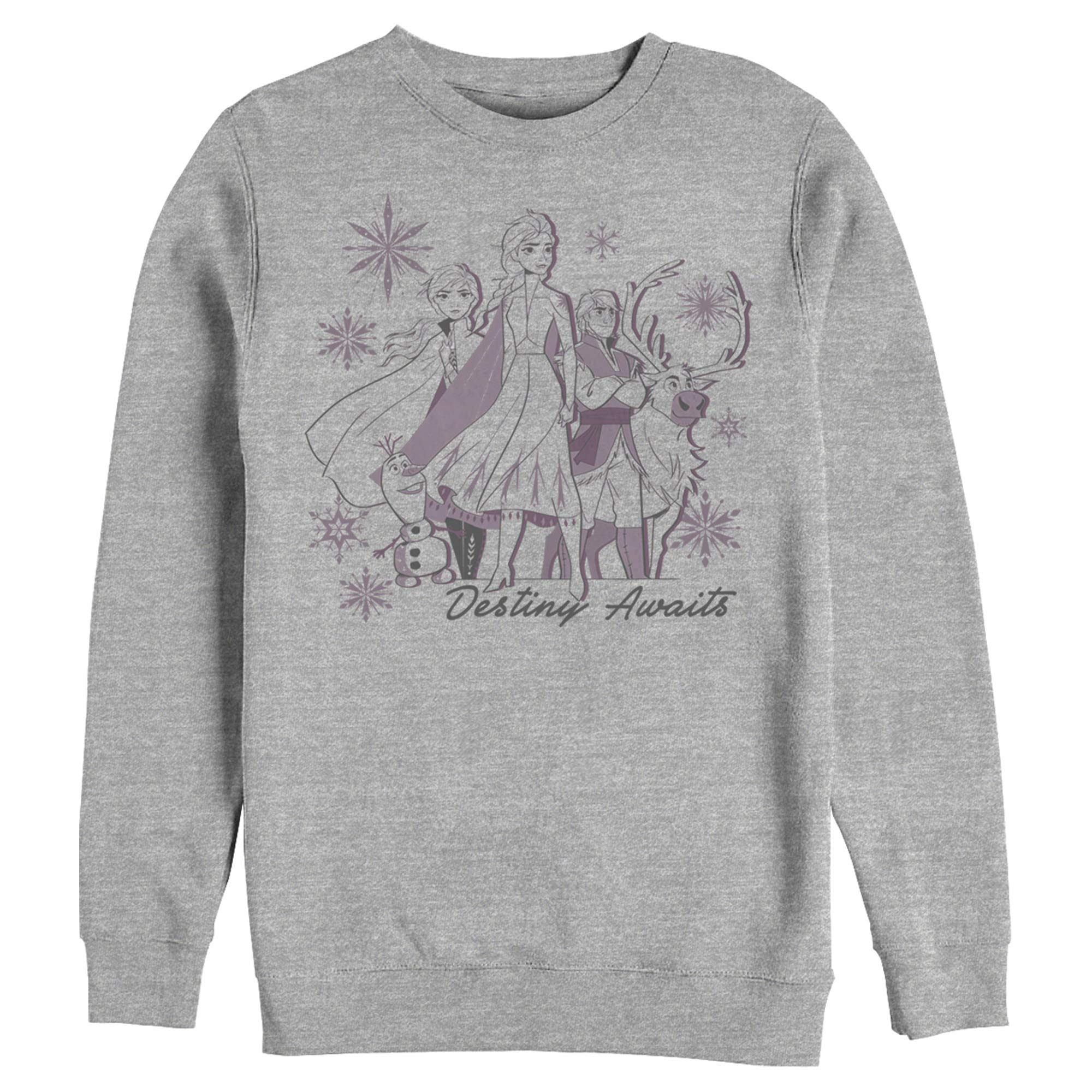 Men's Frozen 2 Destiny Awaits Friends Graphic Sweatshirt | Disney Movie Inspired Pullover Hoodie | Perfect for Cosplay, Movie Nights & Disney Fans