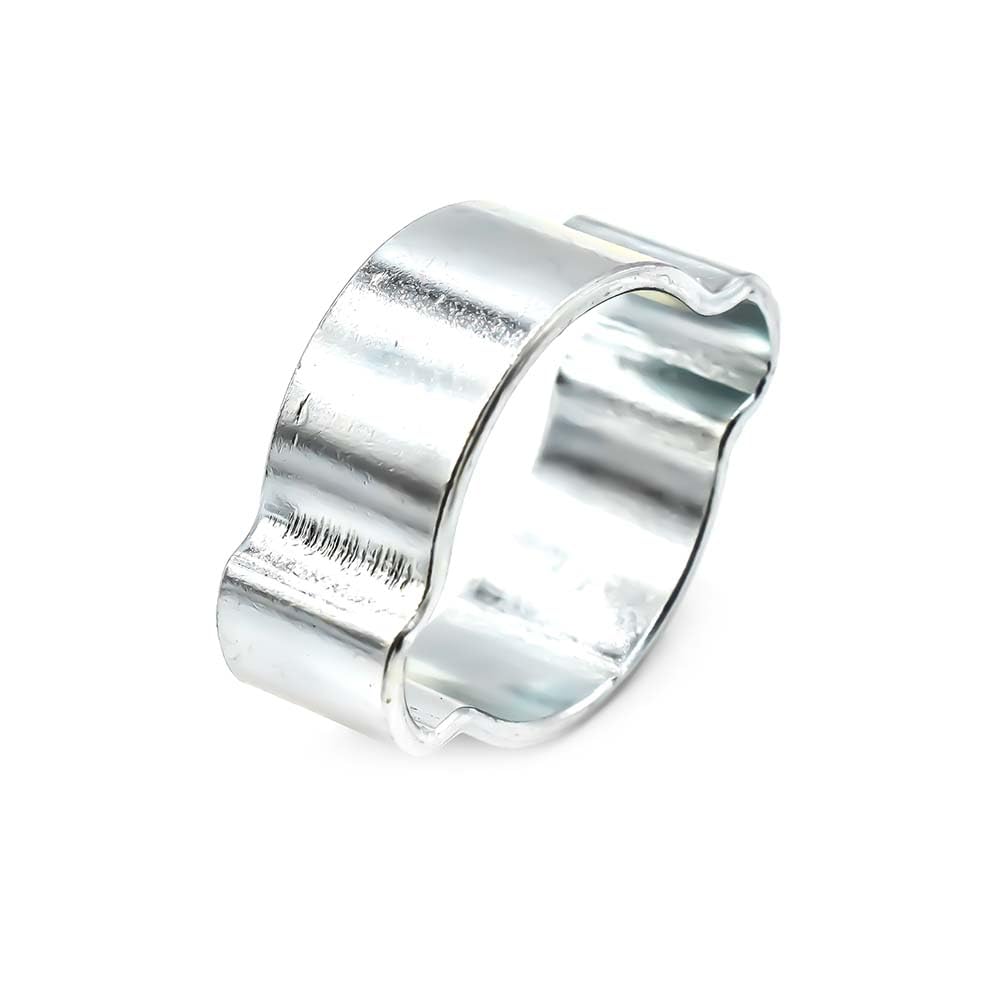 Interstate Pneumatics H615 Double Ear Steel Hose Clamp - Zinc Plated 13-15mm (50 Pack) - Ideal for Automotive, Plumbing, and Industrial Applications