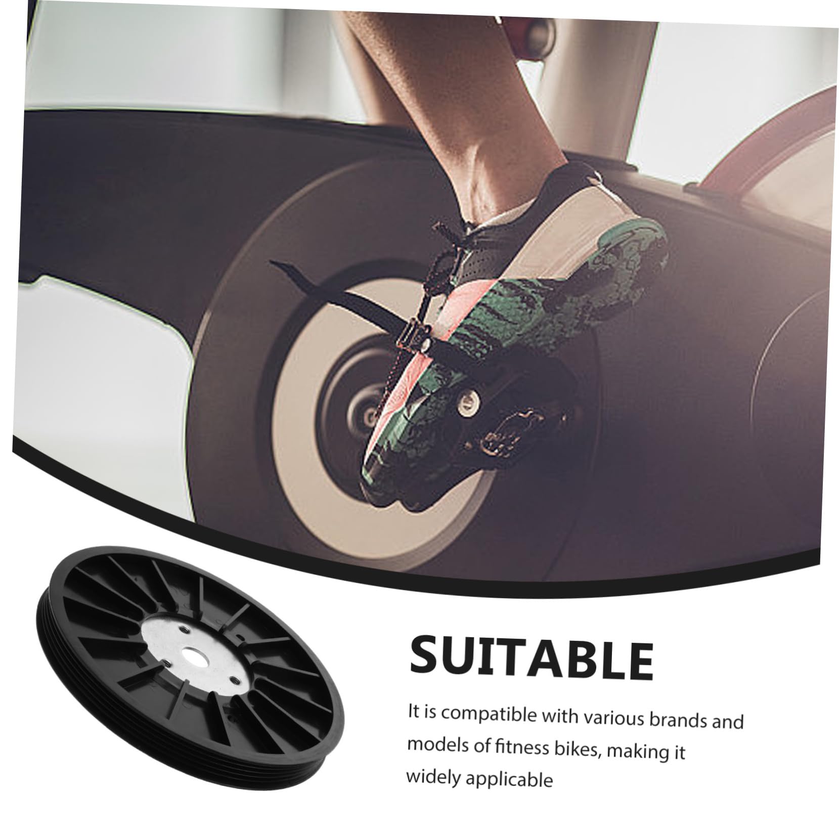 Yardwe Exercise Bike Accessory - Dynamic Cycling Belt Wheel for Indoor Fitness Bikes | Perfect for Home Gym Workouts & Cardio Training