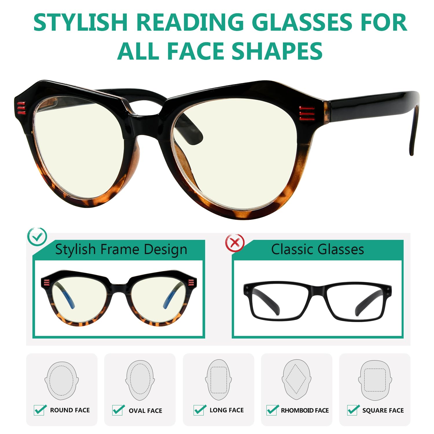 Blue Light Blocking Reading Glasses for Women & Men - Eyekepper Multipack Tinted Computer Eyeglasses | Reduce Eye Strain for Work, Gaming & Screen Time