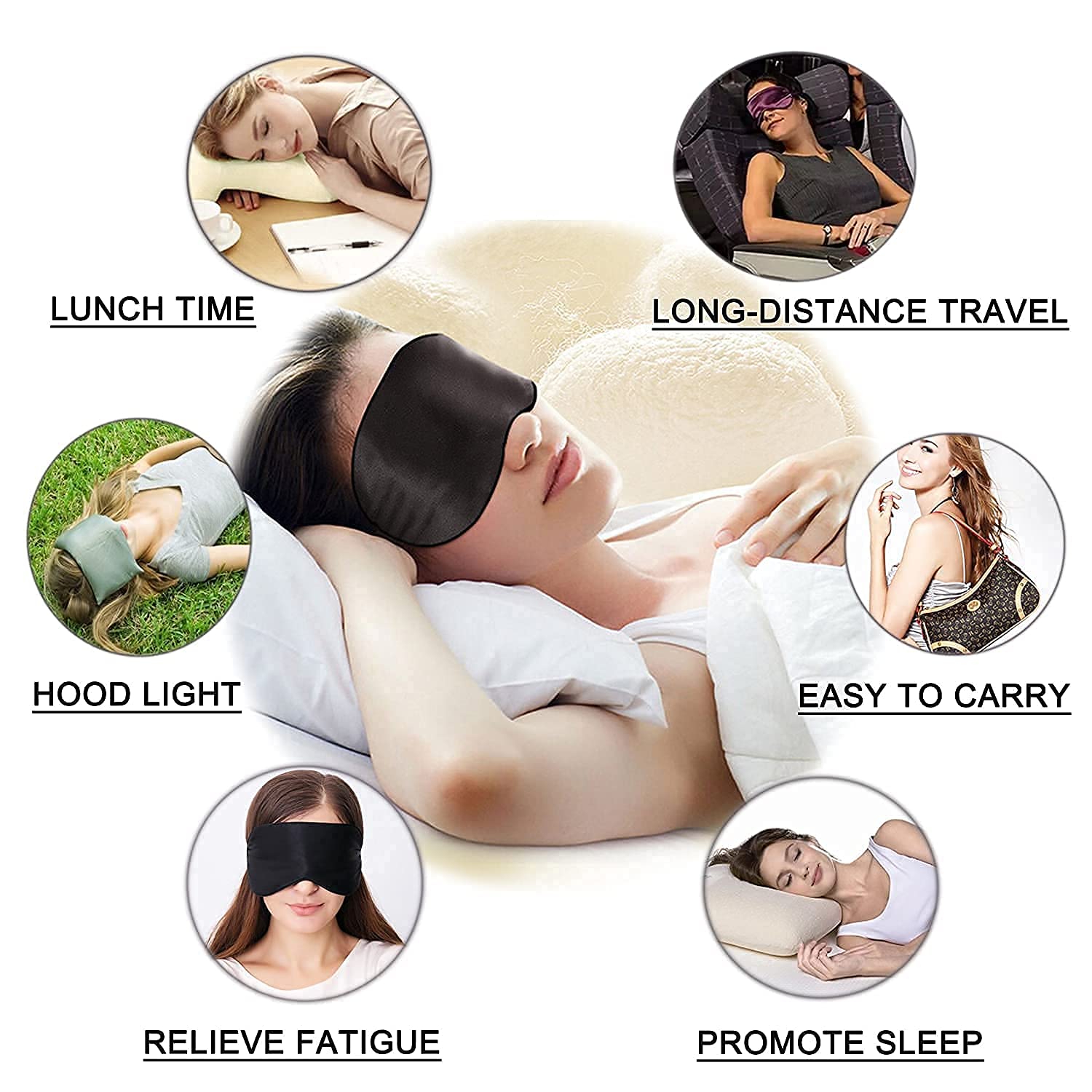Eopzo Sleep Eye Mask - Soft & Comfortable Light Blocking Night Mask for Men & Women - Updated Design for Travel, Sleeping, Shift Work & Relaxation - Pack of 1