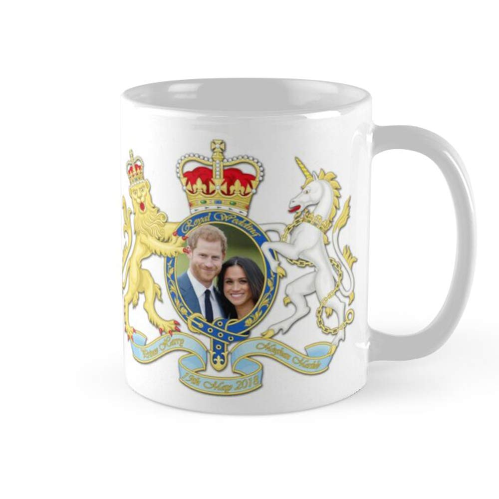 Prince Harry and Meghan Markle Coffee Mug - 11oz & 15oz Ceramic Tea Cup Set - Perfect for Royal Tea Parties, Office Use, and Gift Giving