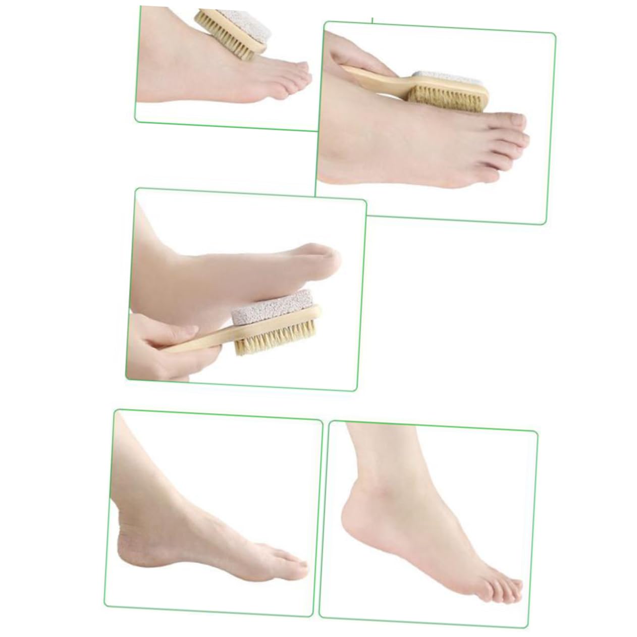 Healifty 2pcs Foot Brush - Double Sided Exfoliator & Dead Skin Remover for Pedicure & Foot Care at Home