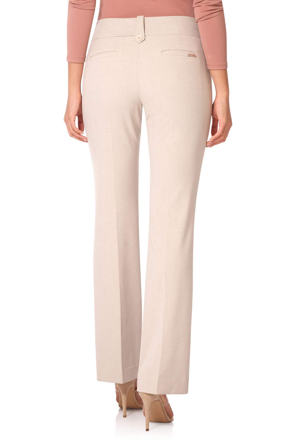 Rekucci Women's Stretch Bootcut Pants with Tummy Control - Smart Desk to Dinner Comfort for Work & Casual Wear