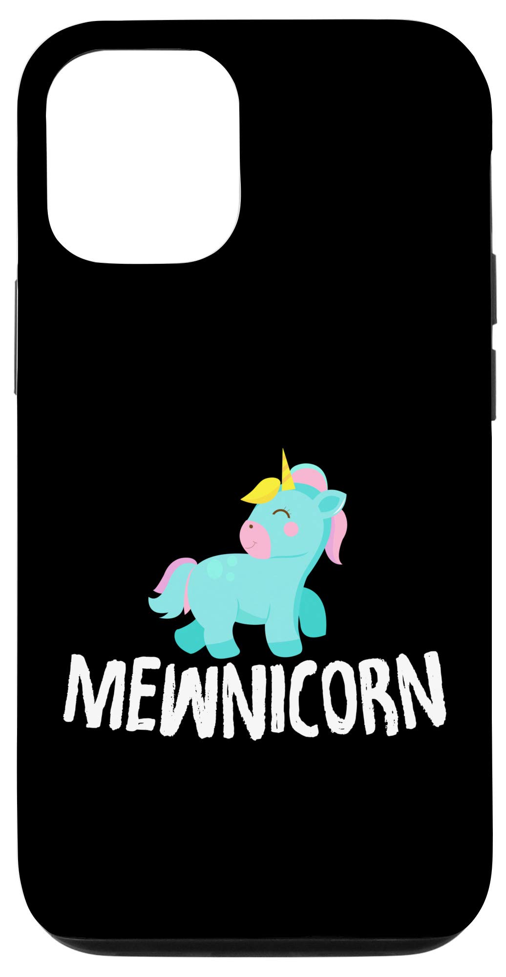 iPhone 12/12 Pro Cute Cat & Unicorn Phone Case - Mewnicorn Design with White Lettering | Perfect Gift for Cat Lovers & Unicorn Enthusiasts | Protective Cover for Everyday Use & Special Occasions