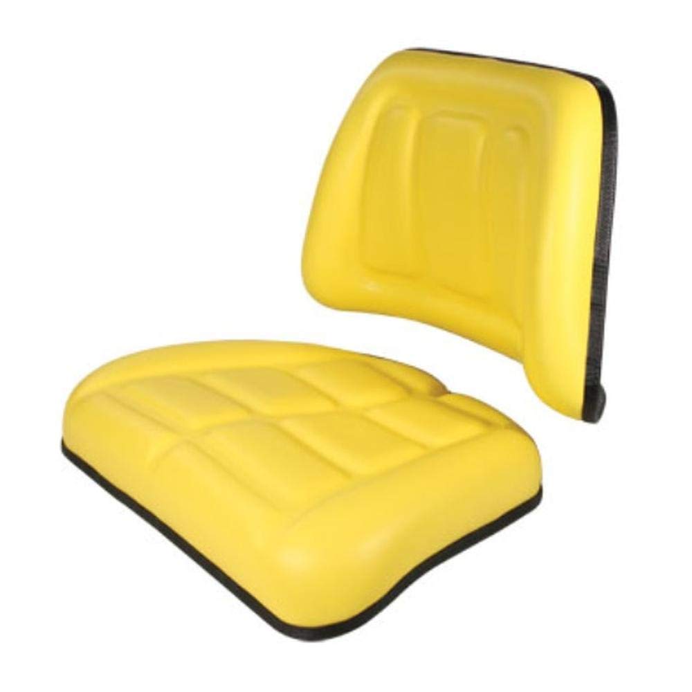TKYL Premium Aftermarket Tractor Seat Cushion Kit - Yellow Trapezoid Back & Bottom Replacement for Comfortable Farming - Perfect for Long Hours of Tractor Operation & Agricultural Work