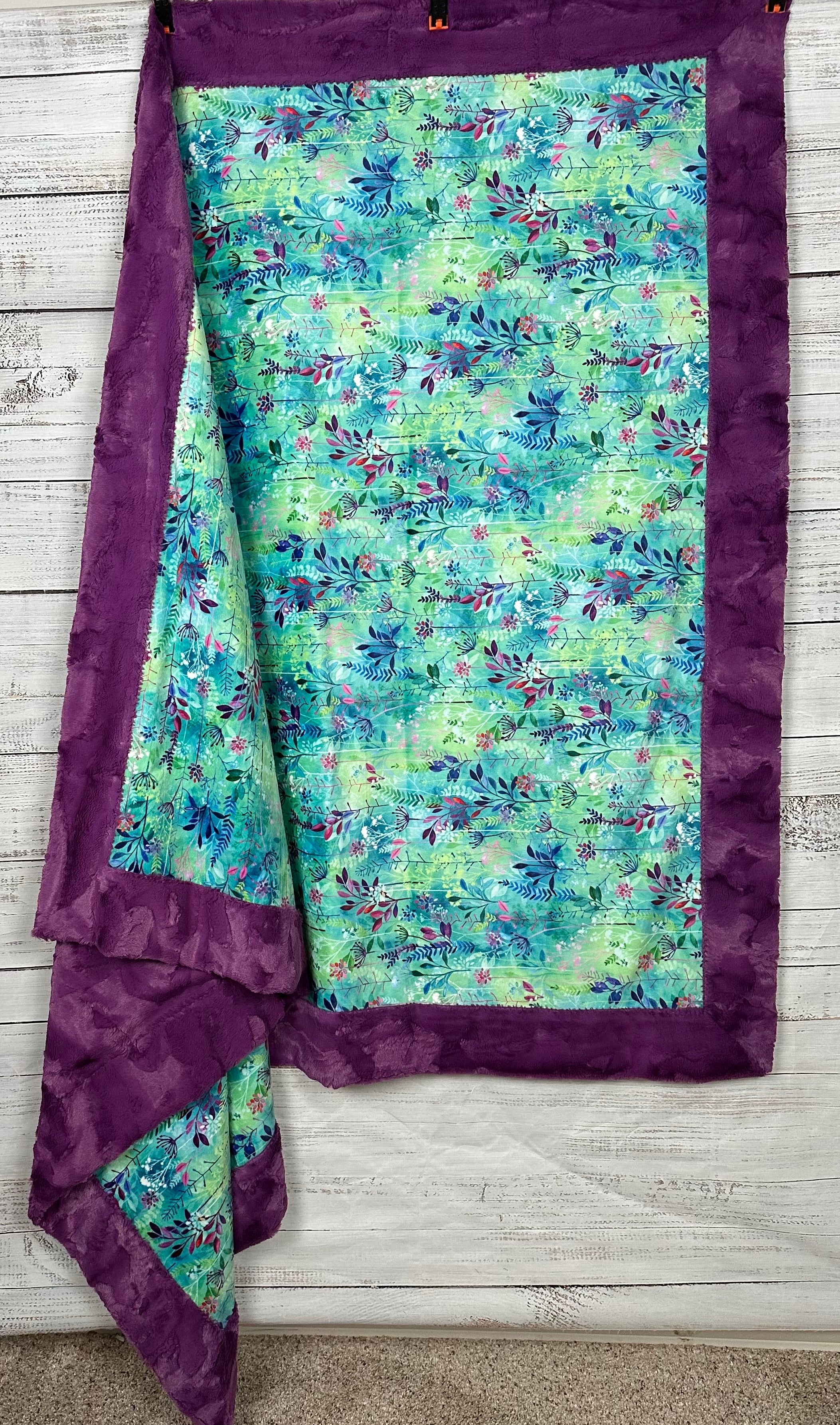 Premium Hummingbird Floral Design Soft Minky Blanket for Adults - 55