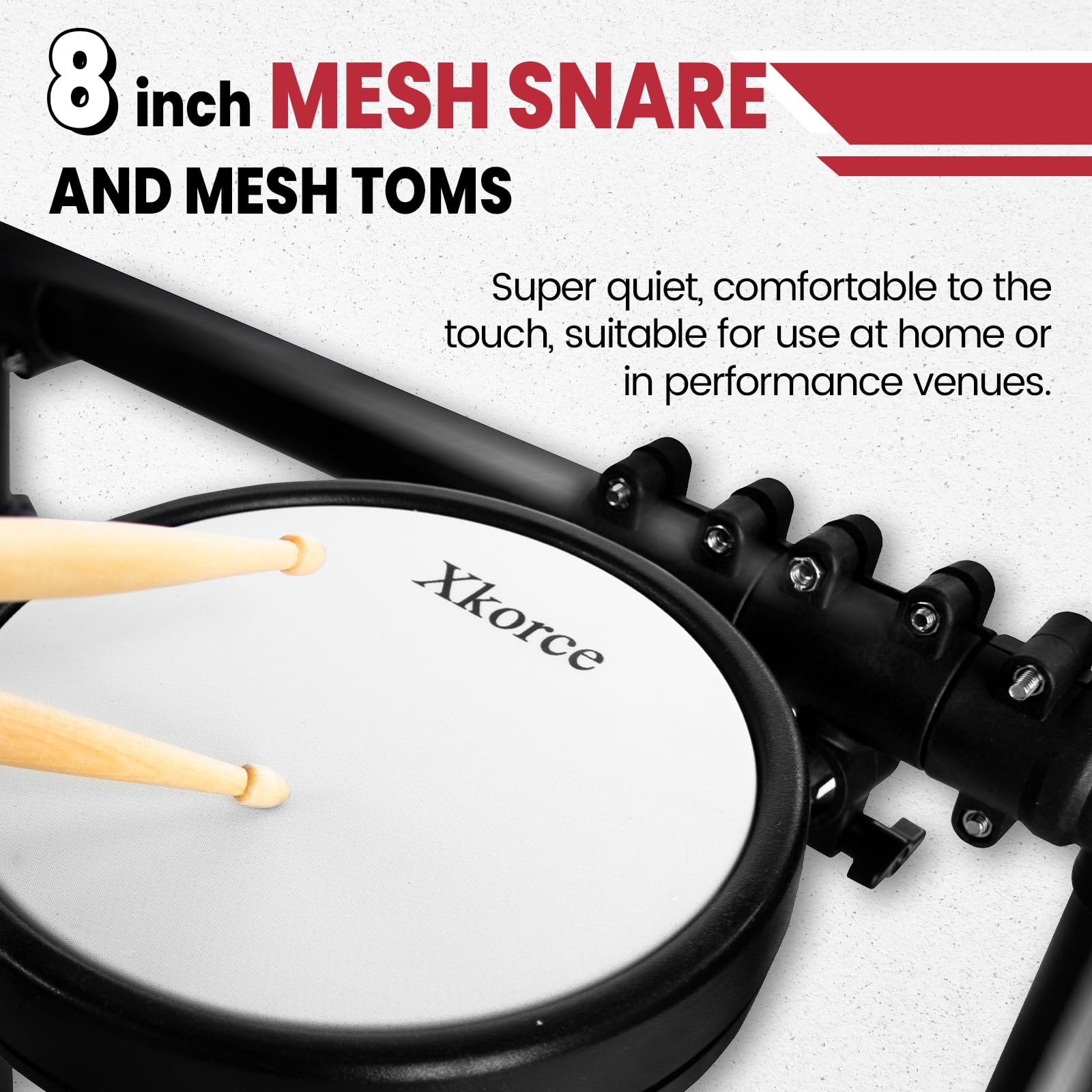 Best Electronic Drum Set for Beginners - Quiet Mesh Pads, 8