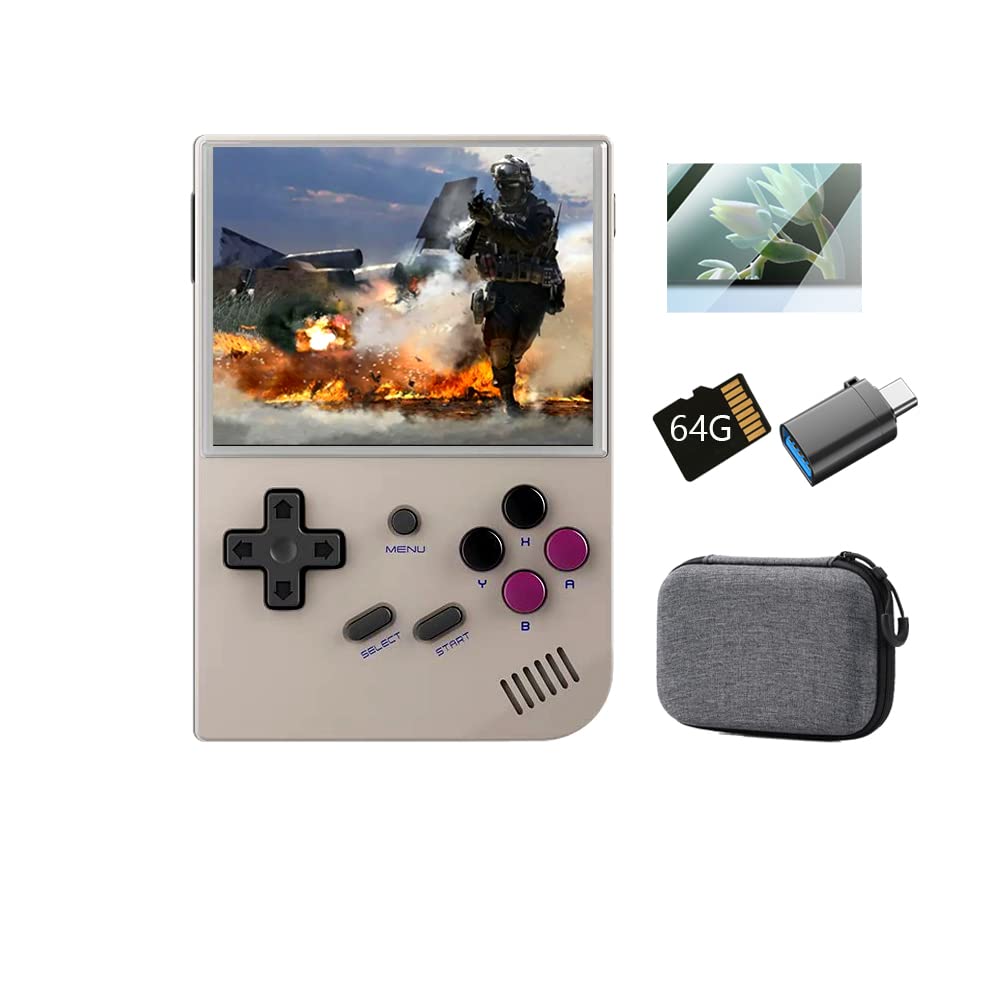 RG35XX Retro Handheld Game Console - Preloaded with 5474 Classic Games, Linux System, 64GB Storage, TV & Gamepad Support - Portable Gaming Device for Kids & Adults | Perfect for Travel, Commuting & Retro Gaming Nostalgia