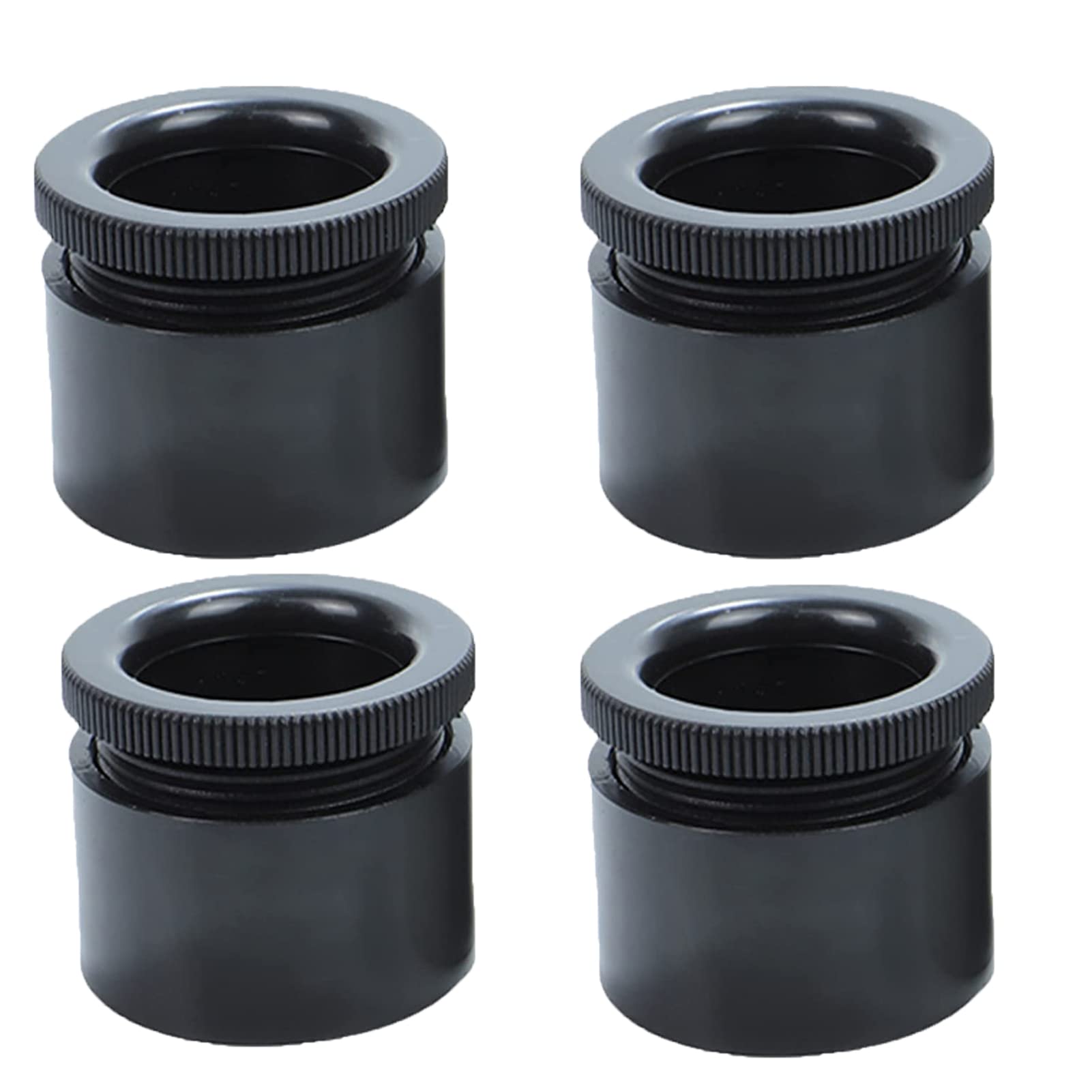 XUNFAKE Set of 4 Adjustable Round Furniture Legs - 1.18in/30mm Black ABS Plastic with Screws - Perfect for Sofa, Chair, Office Cabinet & Table - Ideal for Home, Office & DIY Furniture Projects