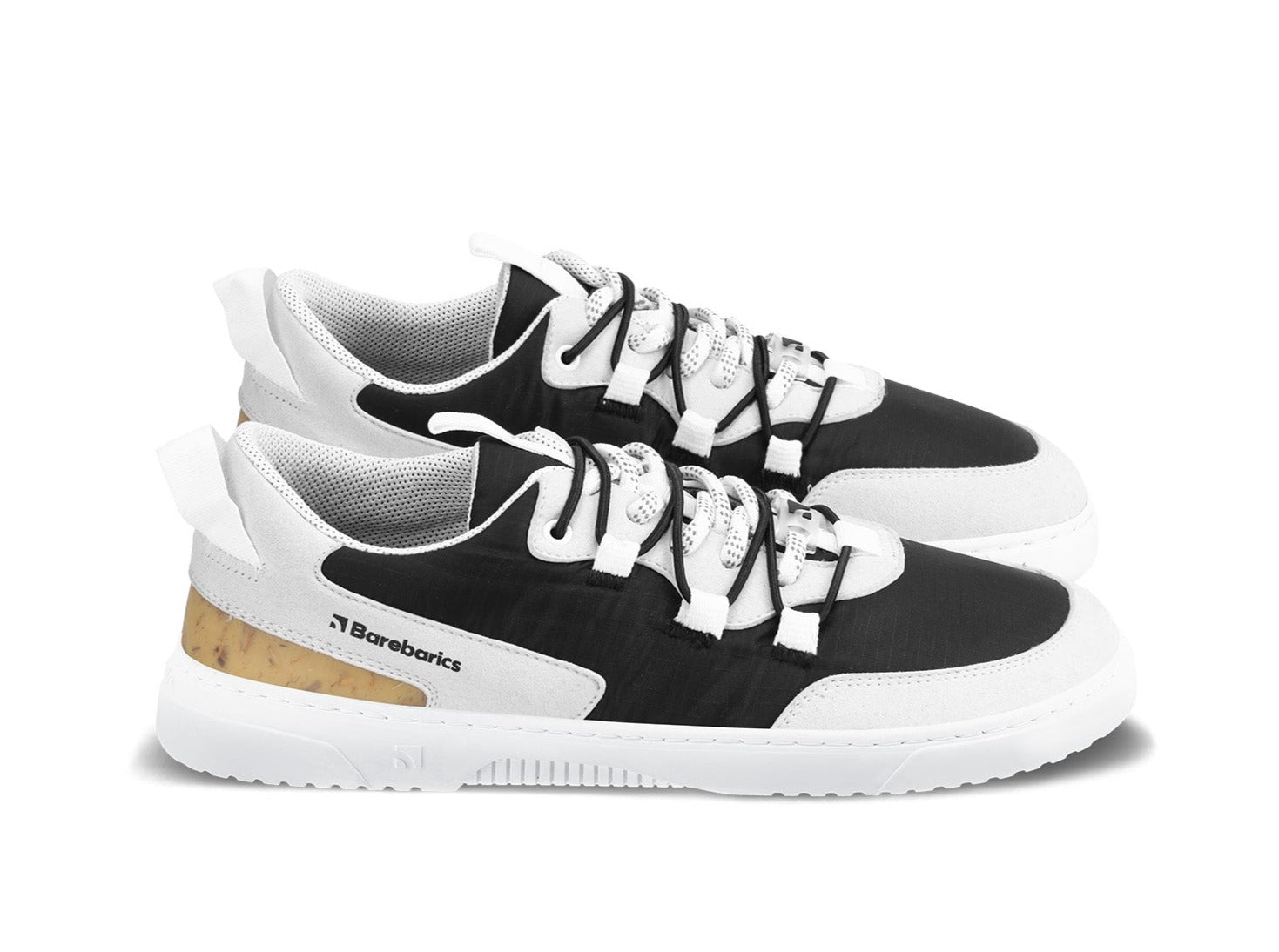 Barefoot Sneakers Barebarics Revive - Light Grey & Black Minimalist Shoes for Men & Women | Comfortable & Flexible for Running, Walking & Gym Workouts