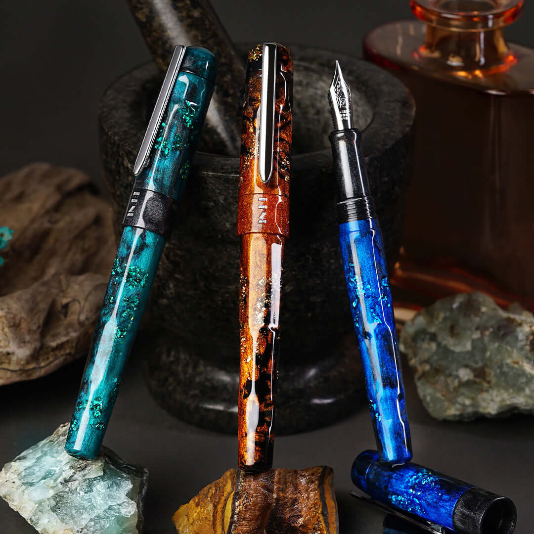 Benu Talisman Fountain Pen - Premium Hawk's Eye Design for Writing & Calligraphy - Perfect Gift for Professionals & Pen Enthusiasts